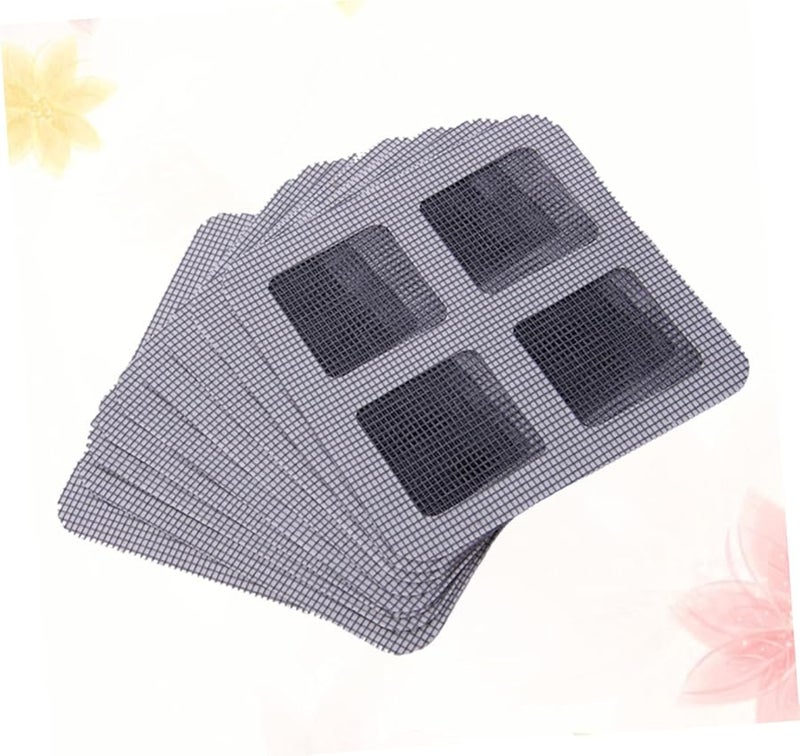 Angoily 3 Sets Self Adhesive Window Screen Repair Patch Dark Grey 10X10cm 21pcs - Image 4
